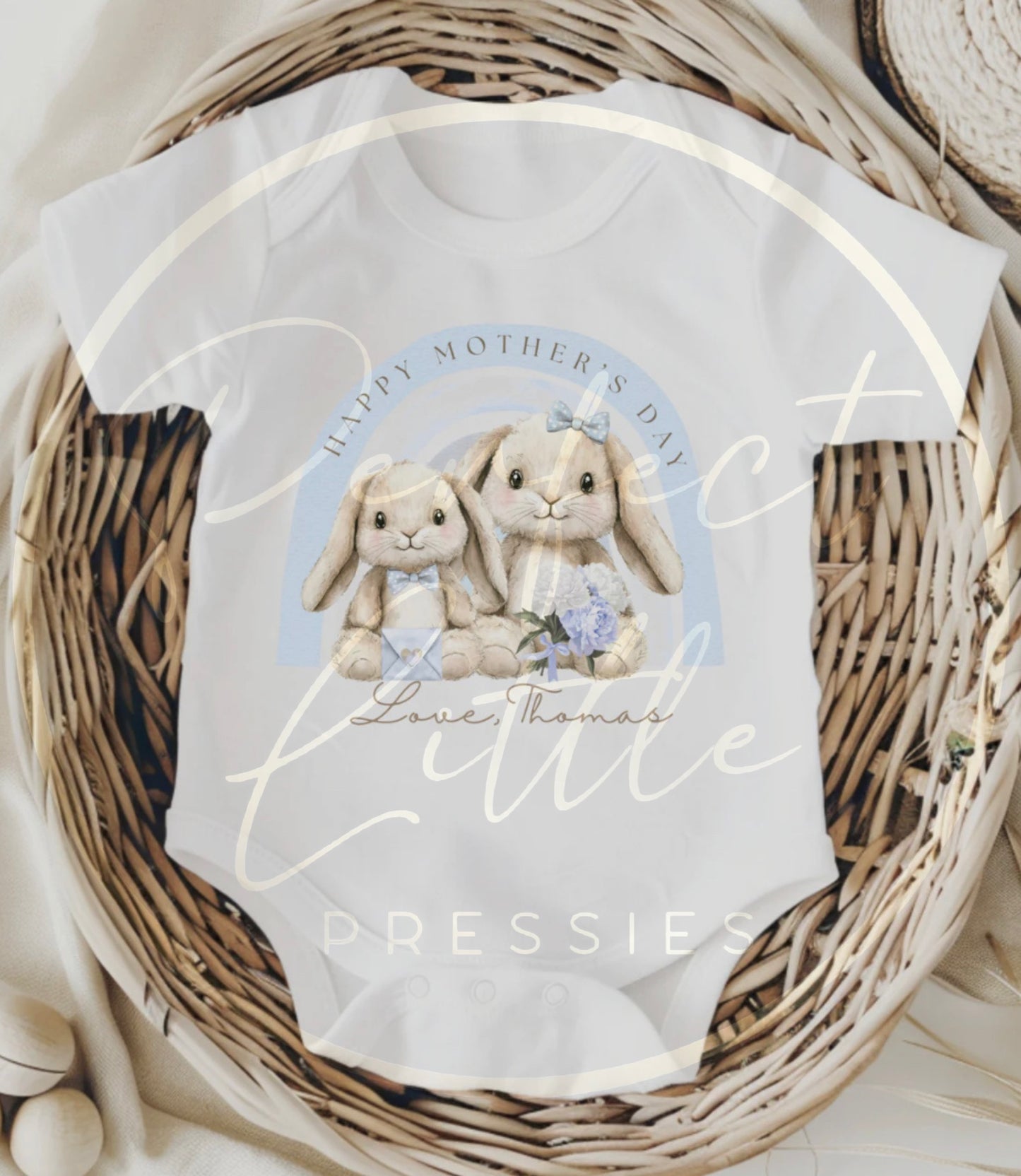 Mother's Day - Soft Bunny Designs Baby Grow