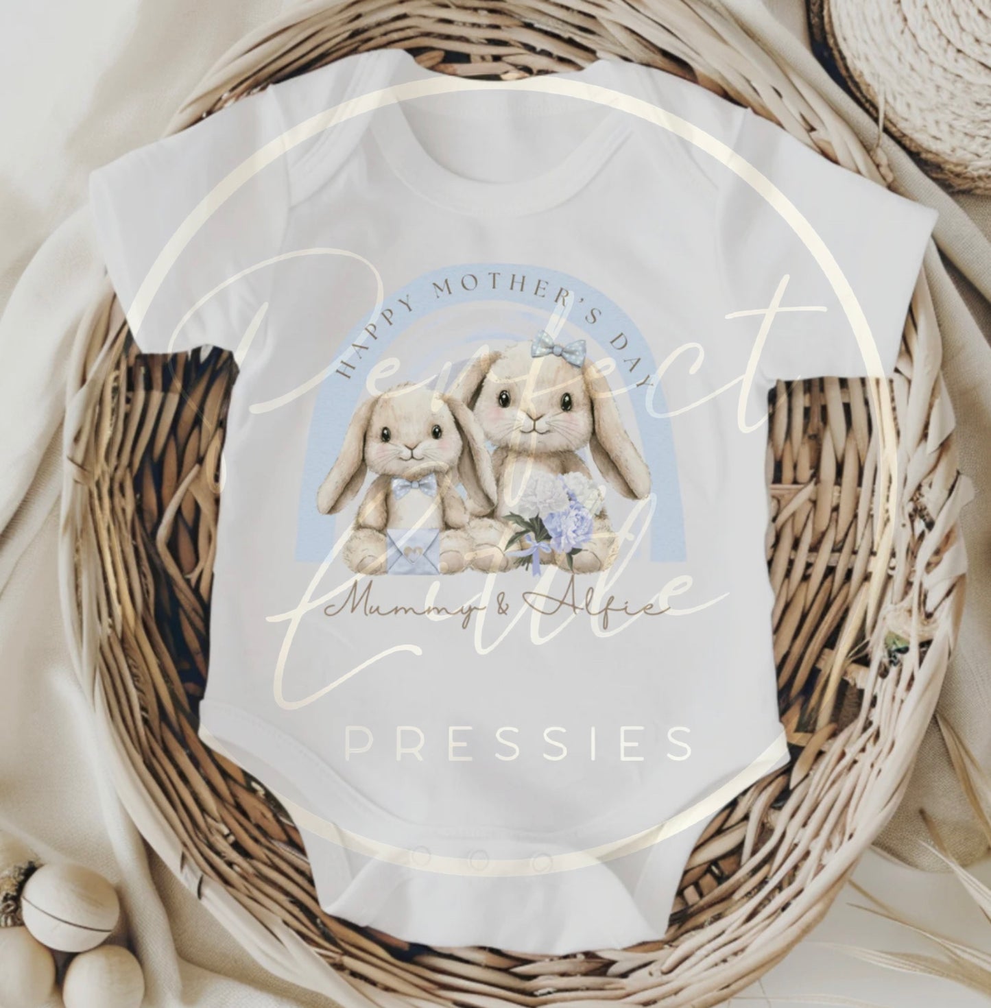 Mother's Day - Soft Bunny Designs Baby Grow