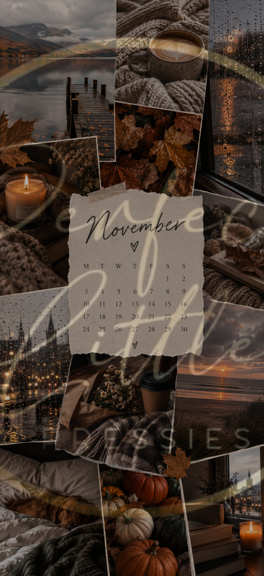 Digital Download - Phone Wallpaper November Aesthetic Cosy Theme