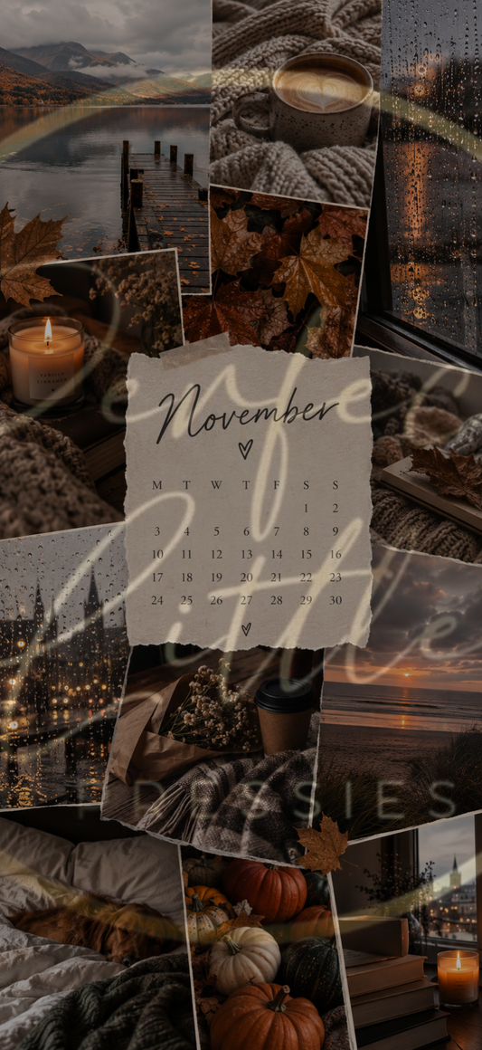 Digital Download - Phone Wallpaper November Aesthetic Cosy Theme