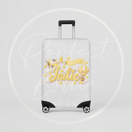 Suitcase Cover - Lemon Airplane