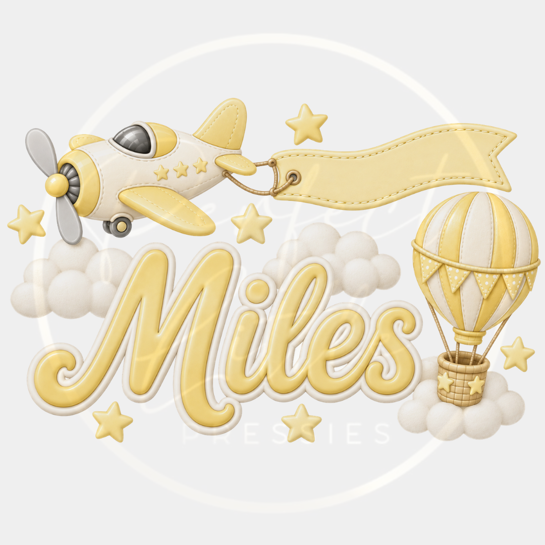 CUSTOM ADHESIVE DECAL - Lemon Boy Air Plane