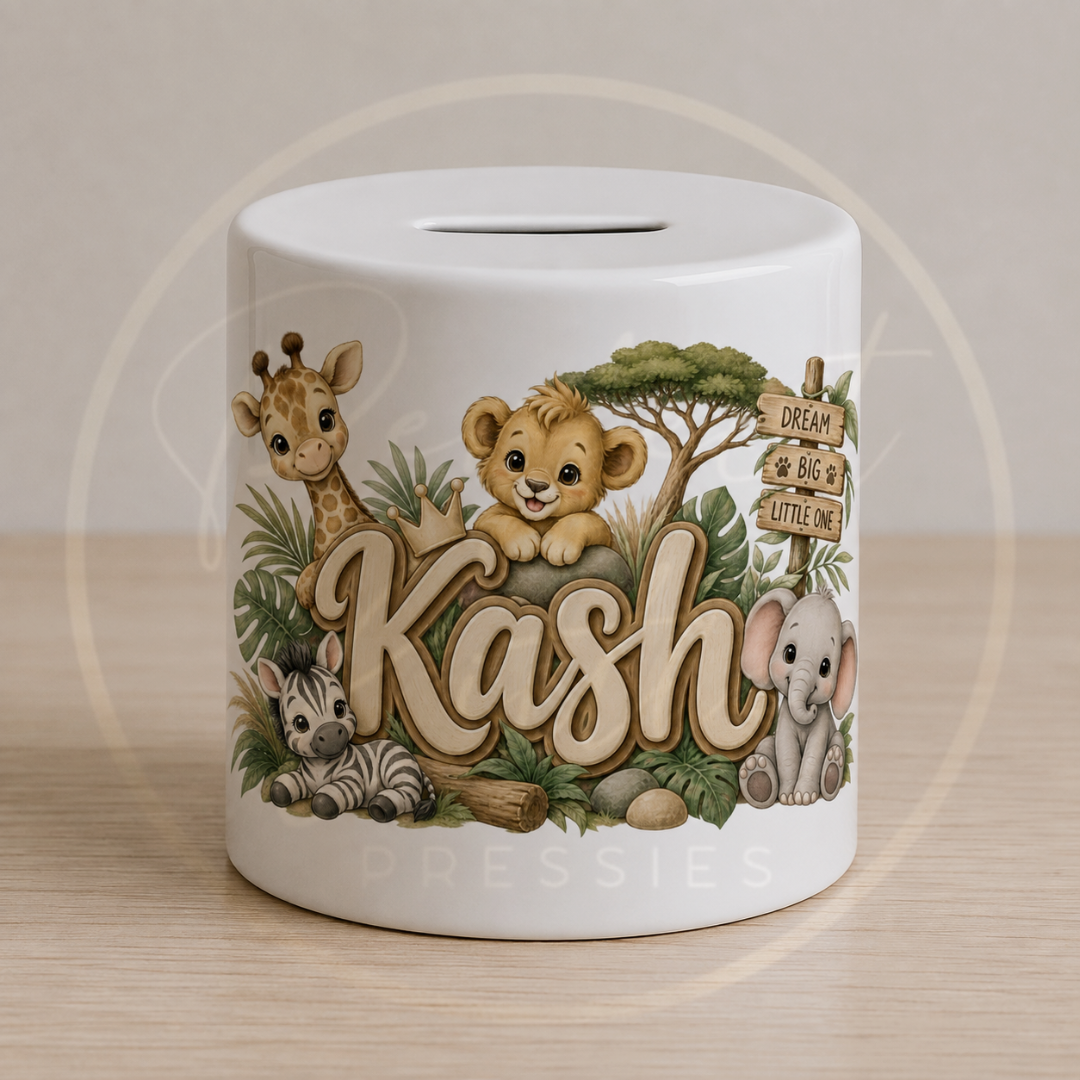Ceramic Money Jar - Safari