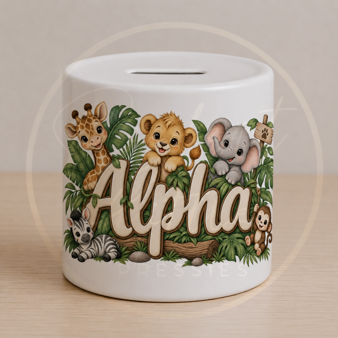 Ceramic Money Jar - Jungle