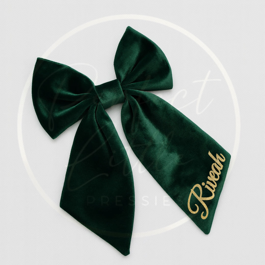 Christmas Hair Bows - XL Velvet