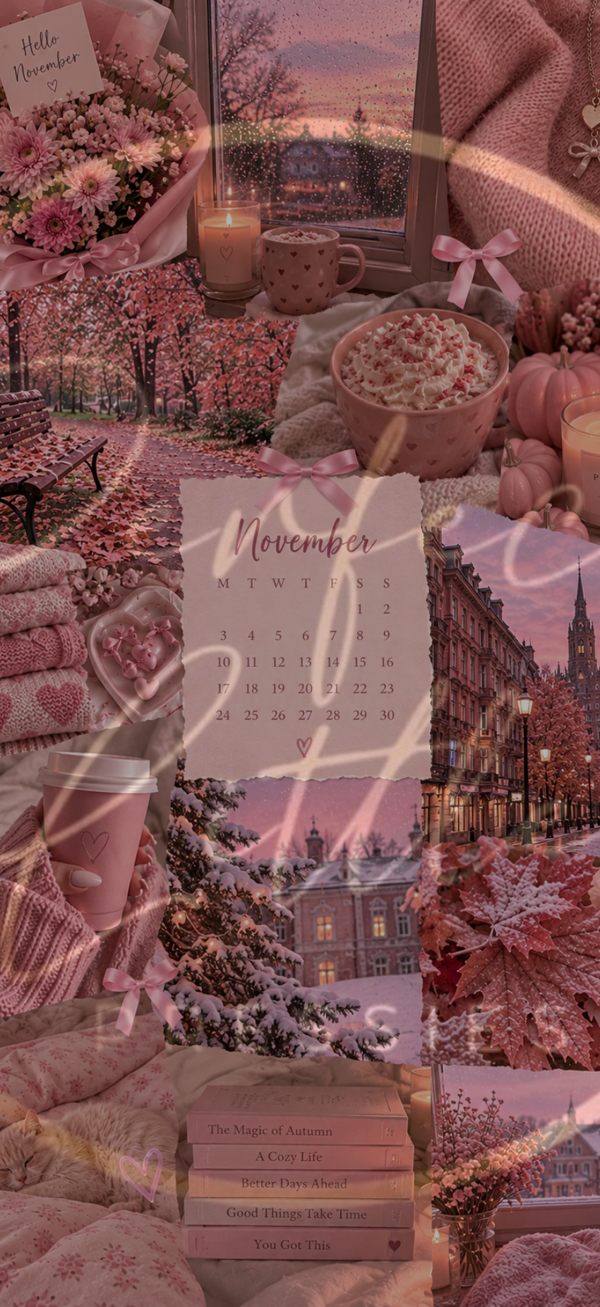 Digital Download - Phone Wallpaper Pink November Theme
