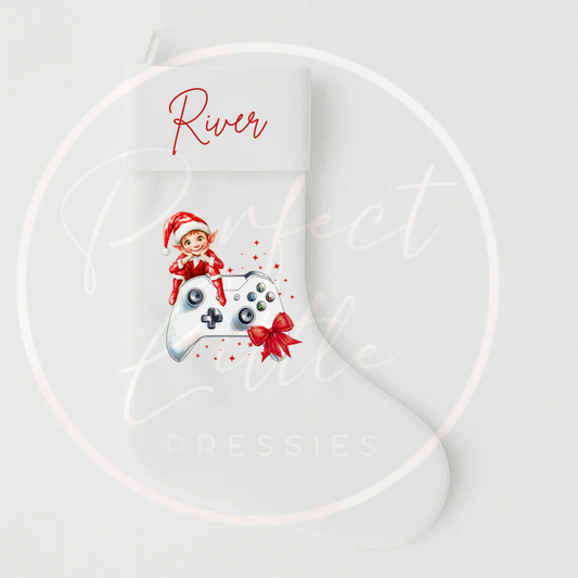 Christmas Stocking - Gamer Elf