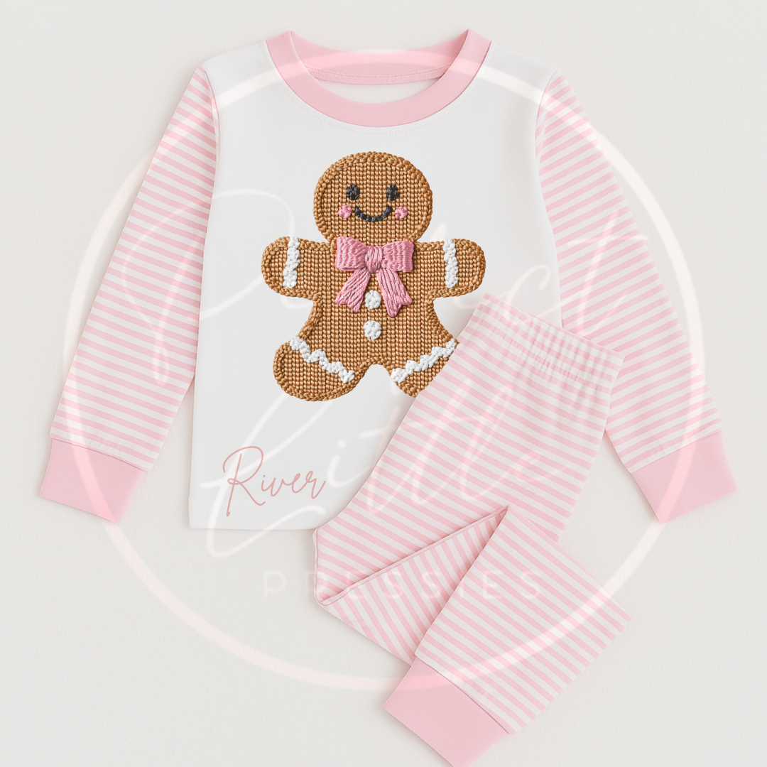 Christmas Pyjamas - Pink Gingerbread