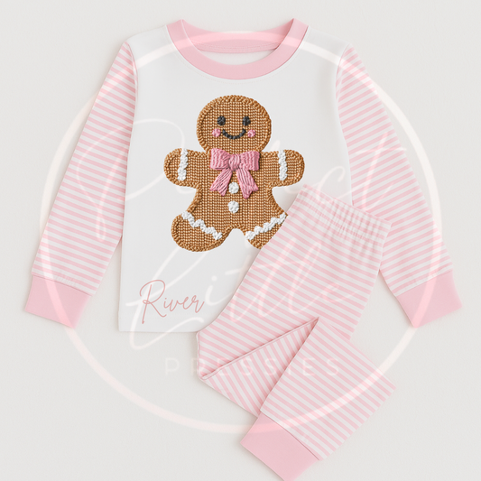 Christmas Pyjamas - Pink Gingerbread