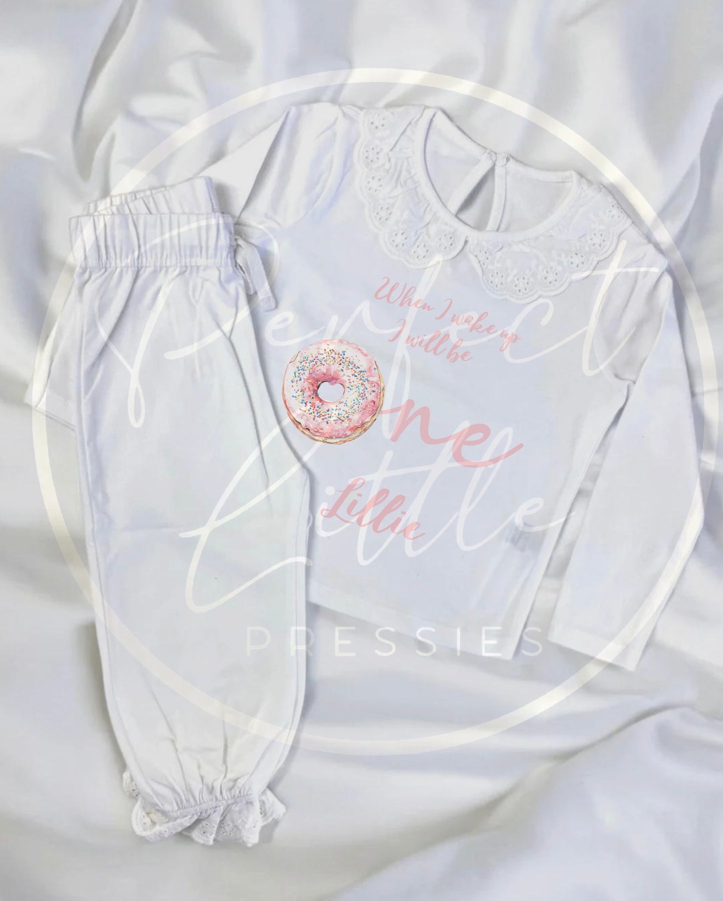 Kids Birthday Pink Doughnut Pyjamas