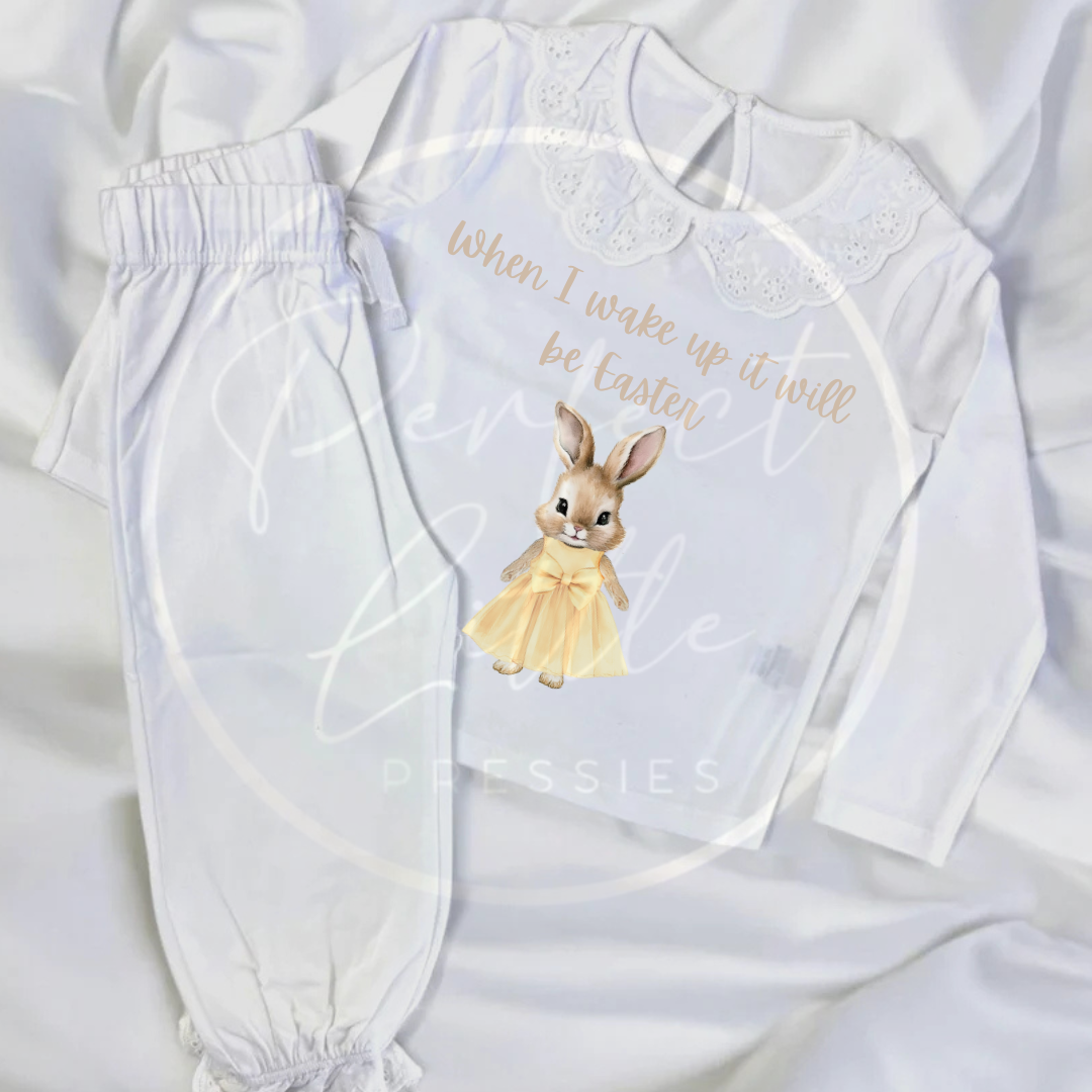 Easter - When I Wake Up Bunny Dress Pyjamas