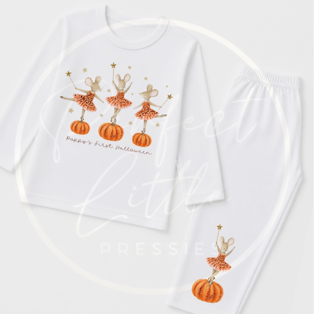 Pyjamas/Lounge Set - Pumpkin Mouse Tutu Ballerina