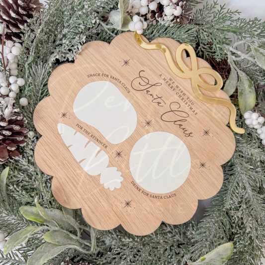 Christmas - Bow Santa Snack Board