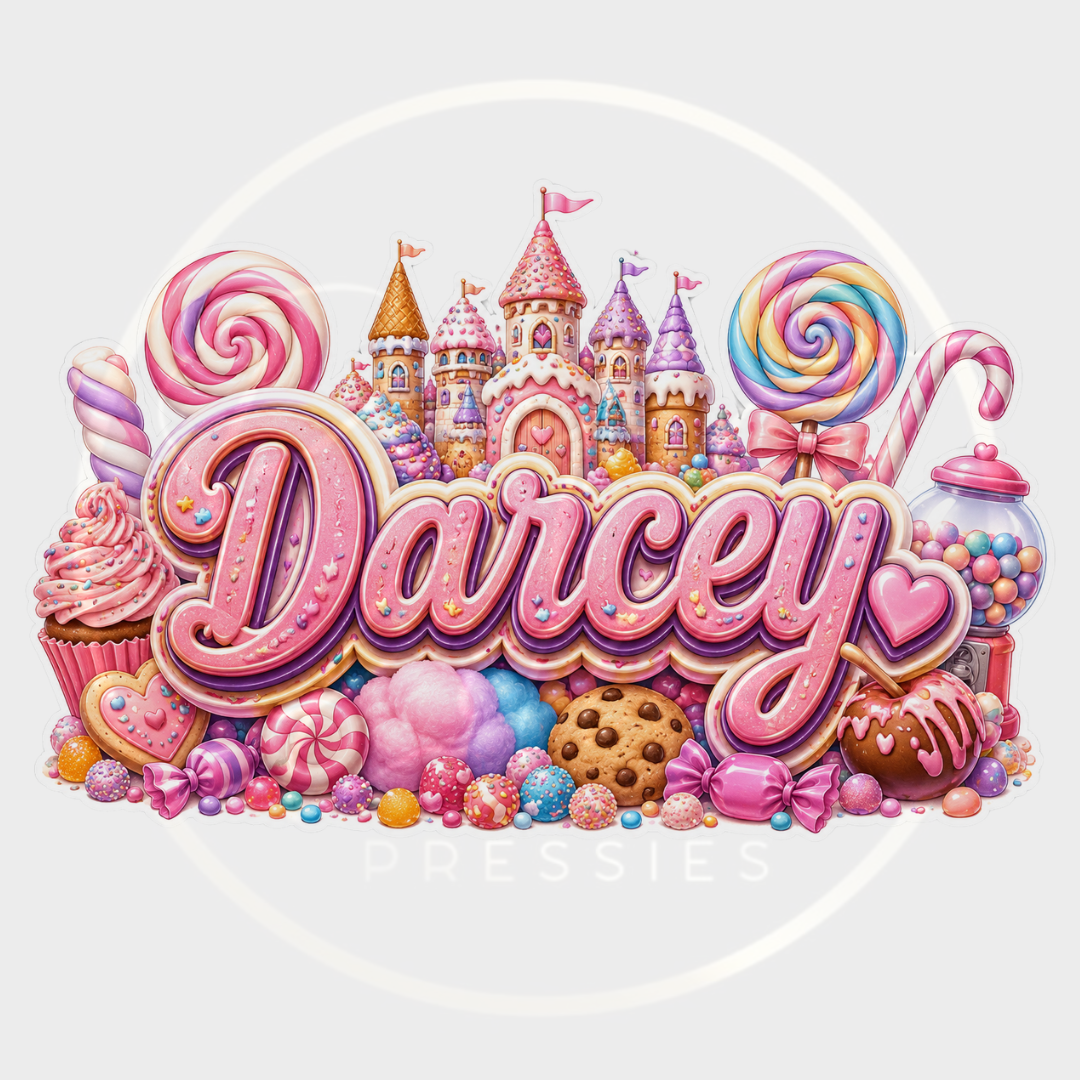CUSTOM ADHESIVE DECAL - Candy Wonderland Name