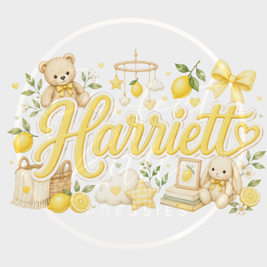 CUSTOM ADHESIVE DECAL - Lemon Nursery Theme