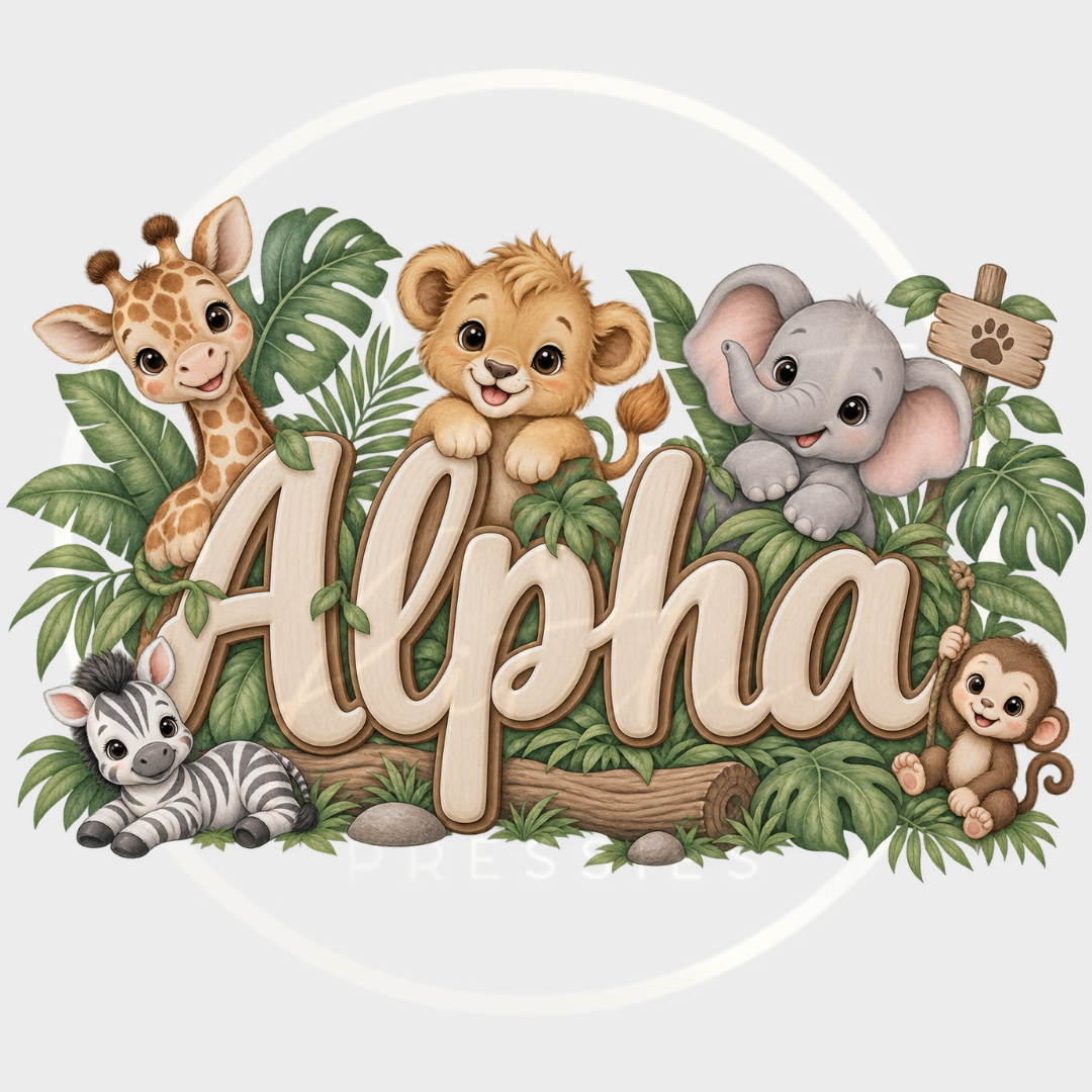 CUSTOM ADHESIVE DECAL - Jungle Themed Nursery