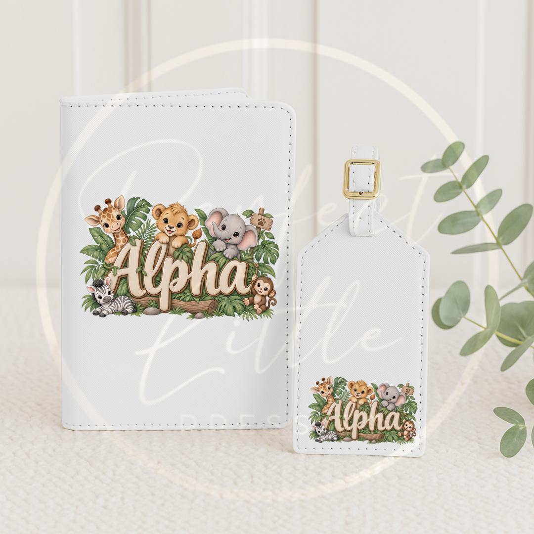 Passport Cover/Luggage Tag Set - Jungle