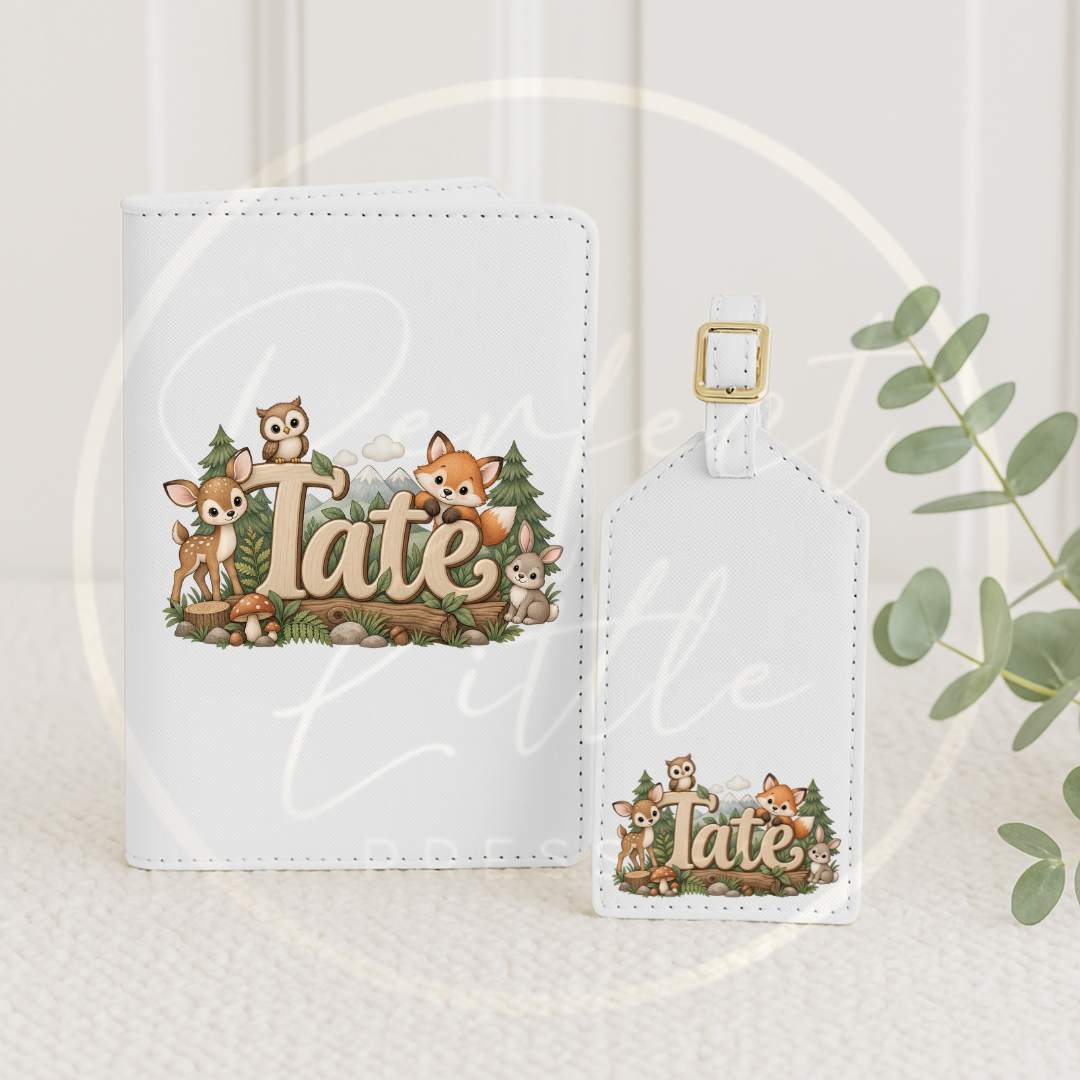 Passport Cover/Luggage Tag Set - Woodland
