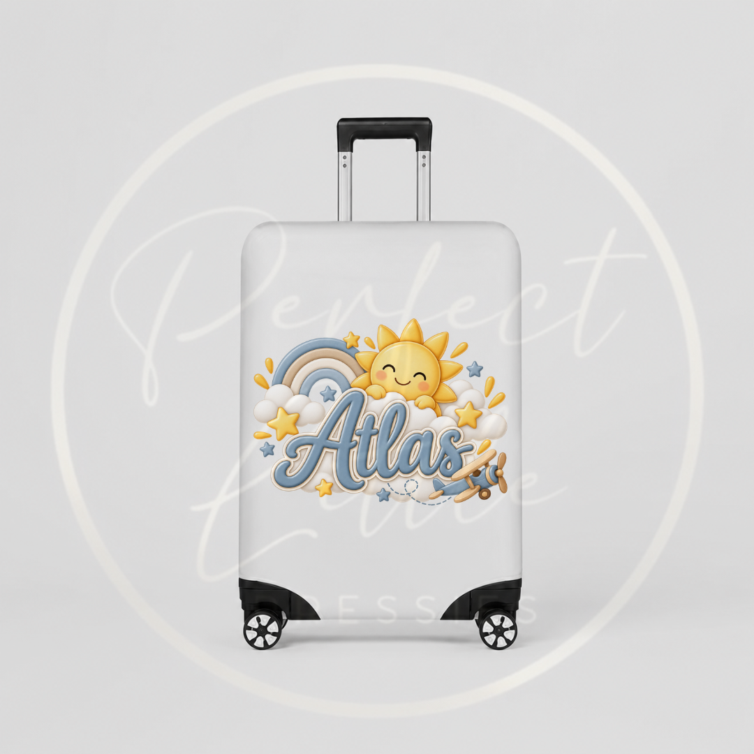 Suitcase Cover - Blue Sunshine
