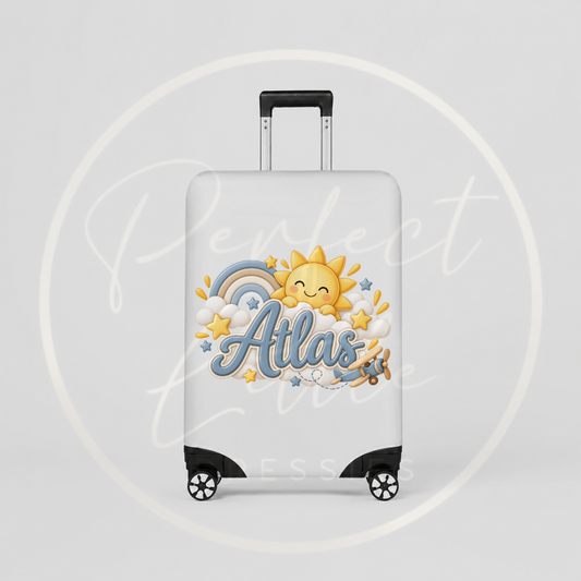 Suitcase Cover - Blue Sunshine