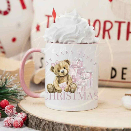 Christmas Mug - Very First Christmas Pink