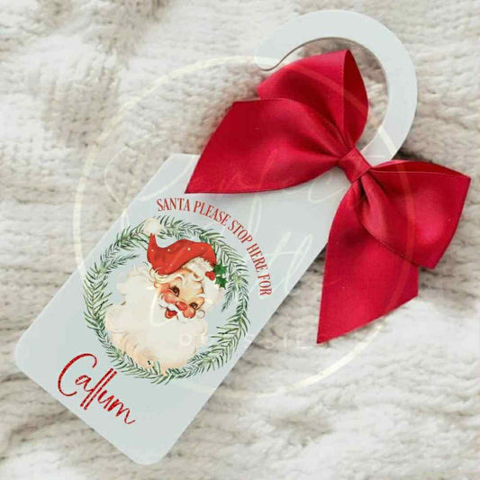 Christmas Door Hanger - Santa Wreath